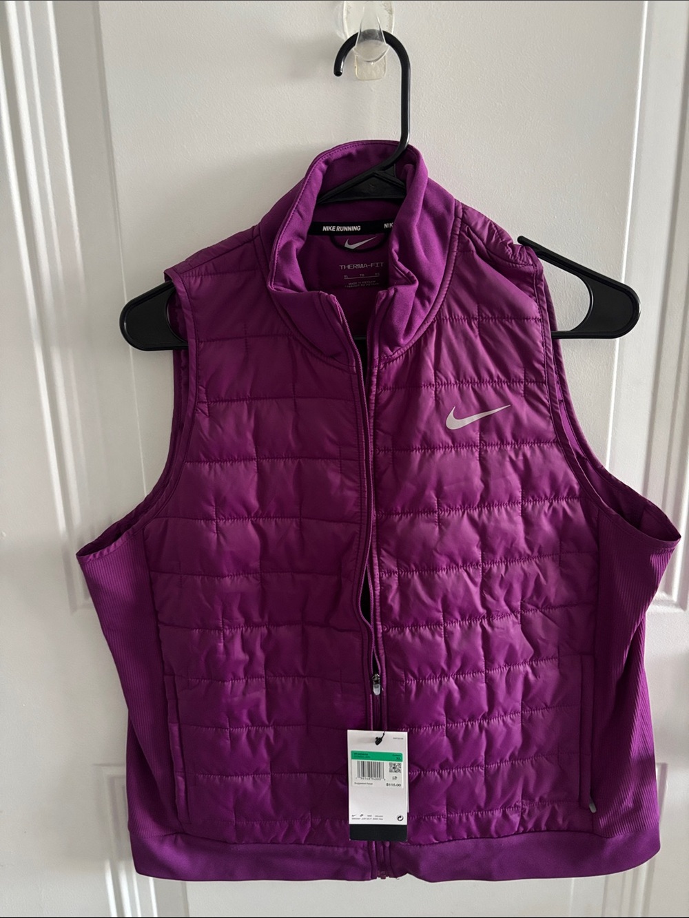 Nike Women's Magenta Quilted Performance Vest